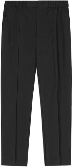 elasticated-waist tailored trousers