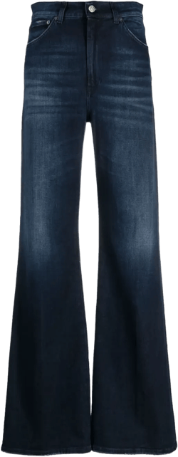 high-waist wide-leg jeans
