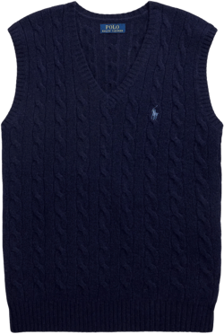 cable-knit sleeveless sweater