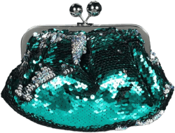 small sequin-embellished clutc bag