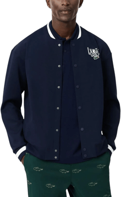 Lacoste Men's Blue Sport Varsity Water-repellent Golf Windbreaker