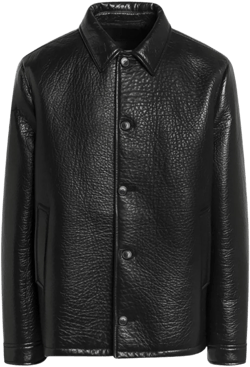 Prada Men's Black Nappa Leather Jacket