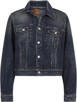 Balenciaga Women's Blue Off-Shoulder Jacket