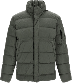 C.P. Company Men's Green Removable Hood Down Jacket