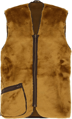 Barbour Men's Brown Caramel Acrylic Blend Reversible Vest