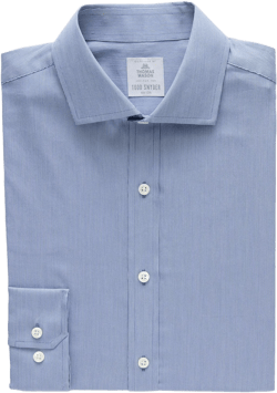 Todd Snyder Men's Blue Slim Cotton-silk Spread Collar Dress Shirt