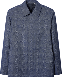Paul Smith Men's Blue Marl Jacquard Cropped Jacket