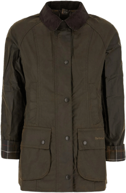 Barbour Women's Dark Cotton Beadnell Wax Jacket