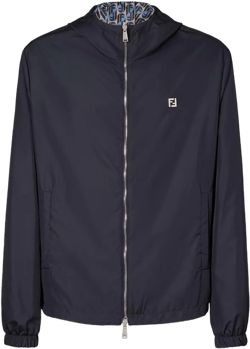Fendi Men's Blue Nylon Reversible Jacket