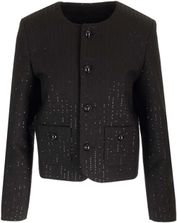 Celine Women's Black Chelsea Sequin Detailed Jacket