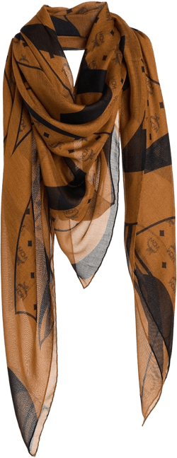 MCM Women's Orange Scarf Modal, Silk