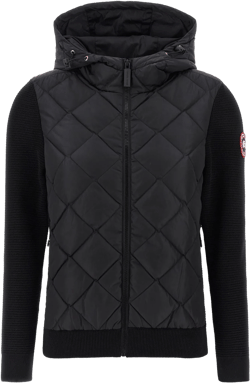 Canada Goose Women's Black Hybridge Quilted Knit Puffer Jackets