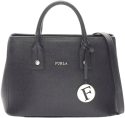 Furla Women's Black Linda Mini Tote Leather Handbag