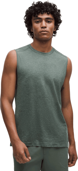 lululemon Men's Green Metal Vent Tech Sleeveless Shirt