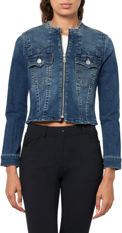 True Religion Women's Blue Slim Jimmy Jacket