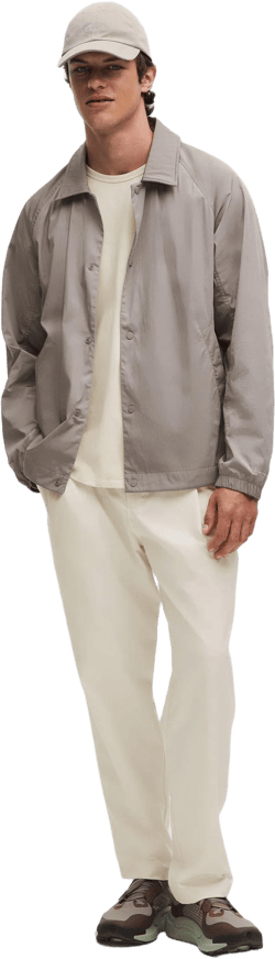 lululemon Men's White Woven Classic-Fit Pleated Trouser