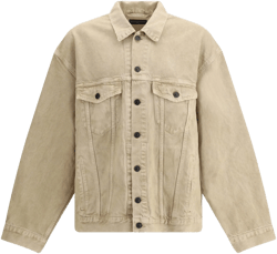 Balenciaga Men's Natural Oversized Denim Jacket
