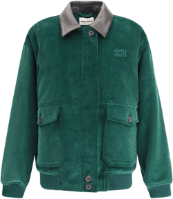 Miu Miu Women's Green Corduroy Jacket