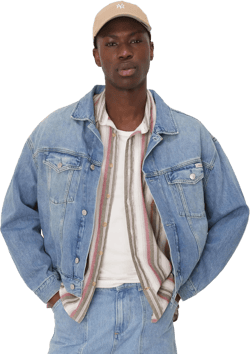 Calvin Klein Men's Blue Relaxed Denim Jacket