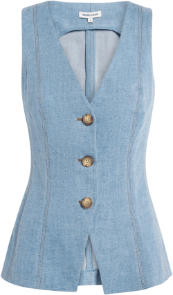 Veronica Beard Women's Blue Denim Avalina Vest