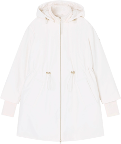 ARMANI EXCHANGE Women's White Recycled Fabric Parka With Hood