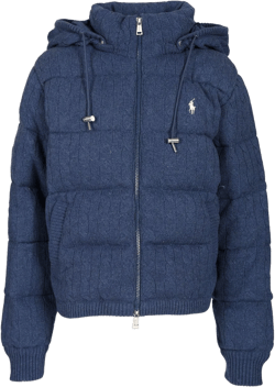 Polo Ralph Lauren Women's Blue Cashmere And Wool Down Jacket