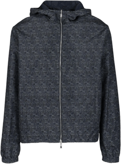 Fendi Men's Black Reversible Windbreaker Jacket