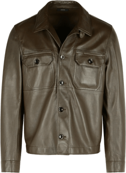 Tom Ford Men's Green Tobacco Leather Jacket