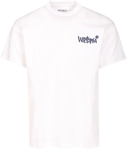 Carhartt Women's White "wiptopia Script" T-shirt