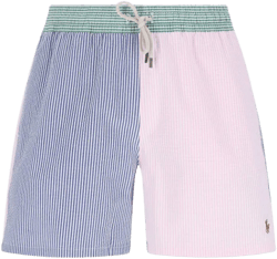 Polo Ralph Lauren Men's Blue Traveler Striped Swimsuit Shorts