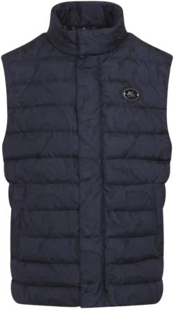 Etro Men's Blue Padded Sleeveless Jacket Vest