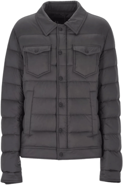 Herno Men's Black Padded Chest Pocket Long Sleeve Jacket