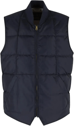 Fortela Men's Blue Quilted Zip-Front Vest