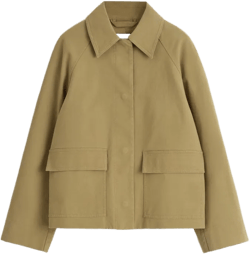 COS Women's Green Cotton Utility Jacket