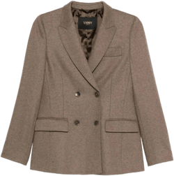 Seventy Women's Brown Double-Breasted Wool Blazer