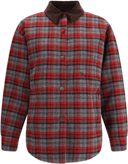 Miu Miu Women's Red Plaid Bomber Jacket