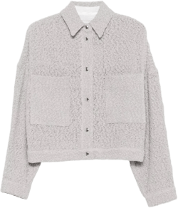 IRO Women's White Pabli Textured Weave Cotton Jacket With Patch Pockets
