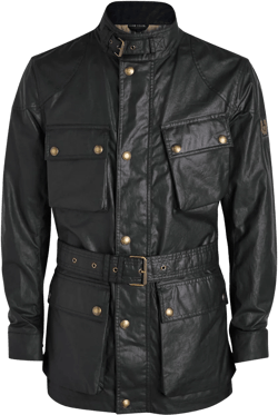 Belstaff Men's Black Trialmaster Waxed Cotton Jacket