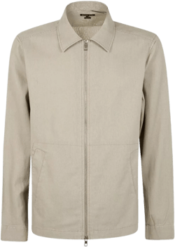 Michael Kors Men's Natural Long Sleeves Linen Cotton Jacket