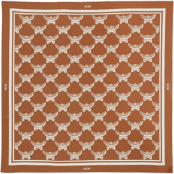 MCM Women's Brown Monogram Bandana Scarf