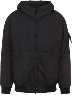 Stone Island Men's Black Hooded Blouson Jacket