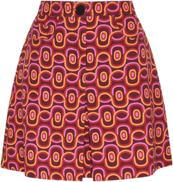 Maliparmi Women's Red Geometric-Pattern Mini Skirt