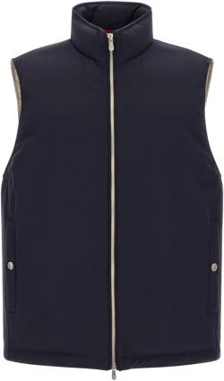 Brunello Cucinelli Men's Blue Padded Vest