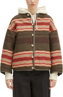 Visvim Women's Green Button-Fastening Reversible Jacket