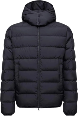 Moncler Men's Black Hooded Quilted Jacket