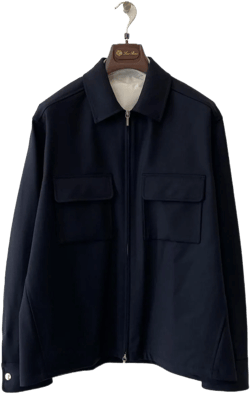 Loro Piana Men's Blue Long Sleeve Casual Jacket