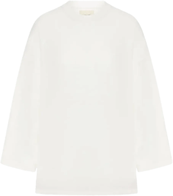 KHAITE Women's White Wool Crew-Neck Sweater