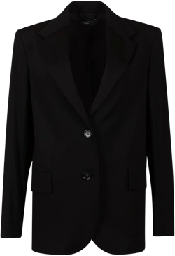 Weekend by Maxmara Women's Black Ebano Single-Breasted Tailored Blazer