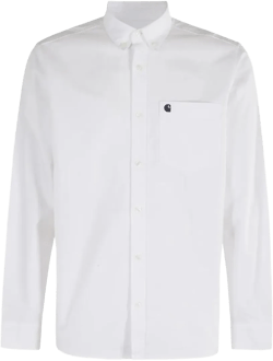 Carhartt Men's White L/s C-logo Shirt