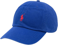 Ralph Lauren Women's Blue Cotton Logo Hat Wide Brim